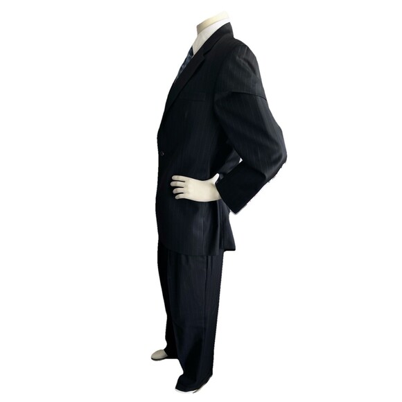 Lauren Ralph Lauren Men’s 2pc Suit 46L 36x27 Wool Pinstriped Classic Americana - Picture 5 of 16